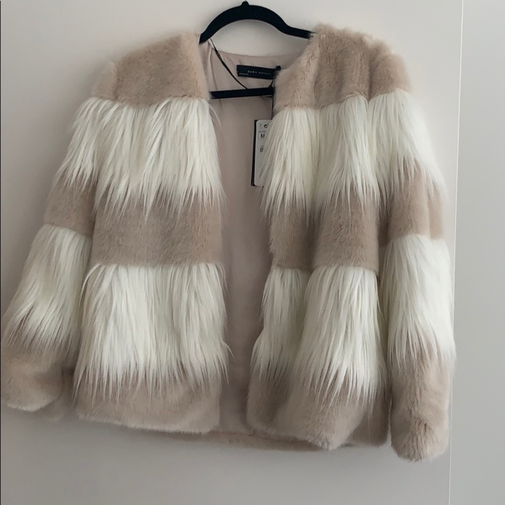 Zara faux fur coat